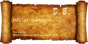 Dégi Barbara névjegykártya